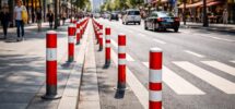 découvrez l'importance des poteaux de signalisation rouge et blanc dans la sécurité et l'orientation en milieu urbain, facilitant la navigation et protégeant les usagers.