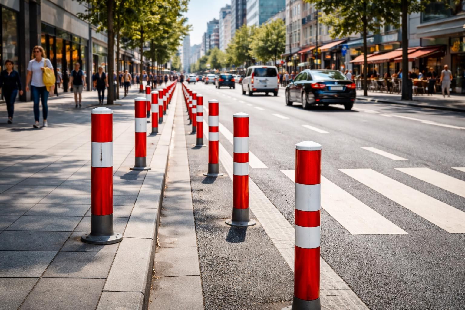 découvrez l'importance des poteaux de signalisation rouge et blanc dans la sécurité et l'orientation en milieu urbain, facilitant la navigation et protégeant les usagers.